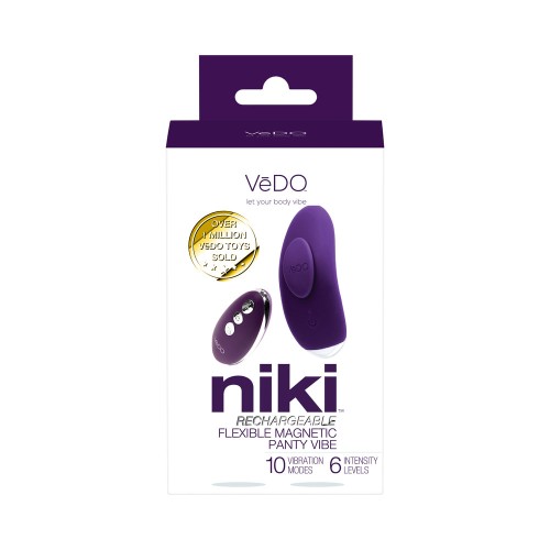 VeDO Niki Vibrador de Panty Recargable Morado Profundo - Placer Discreto