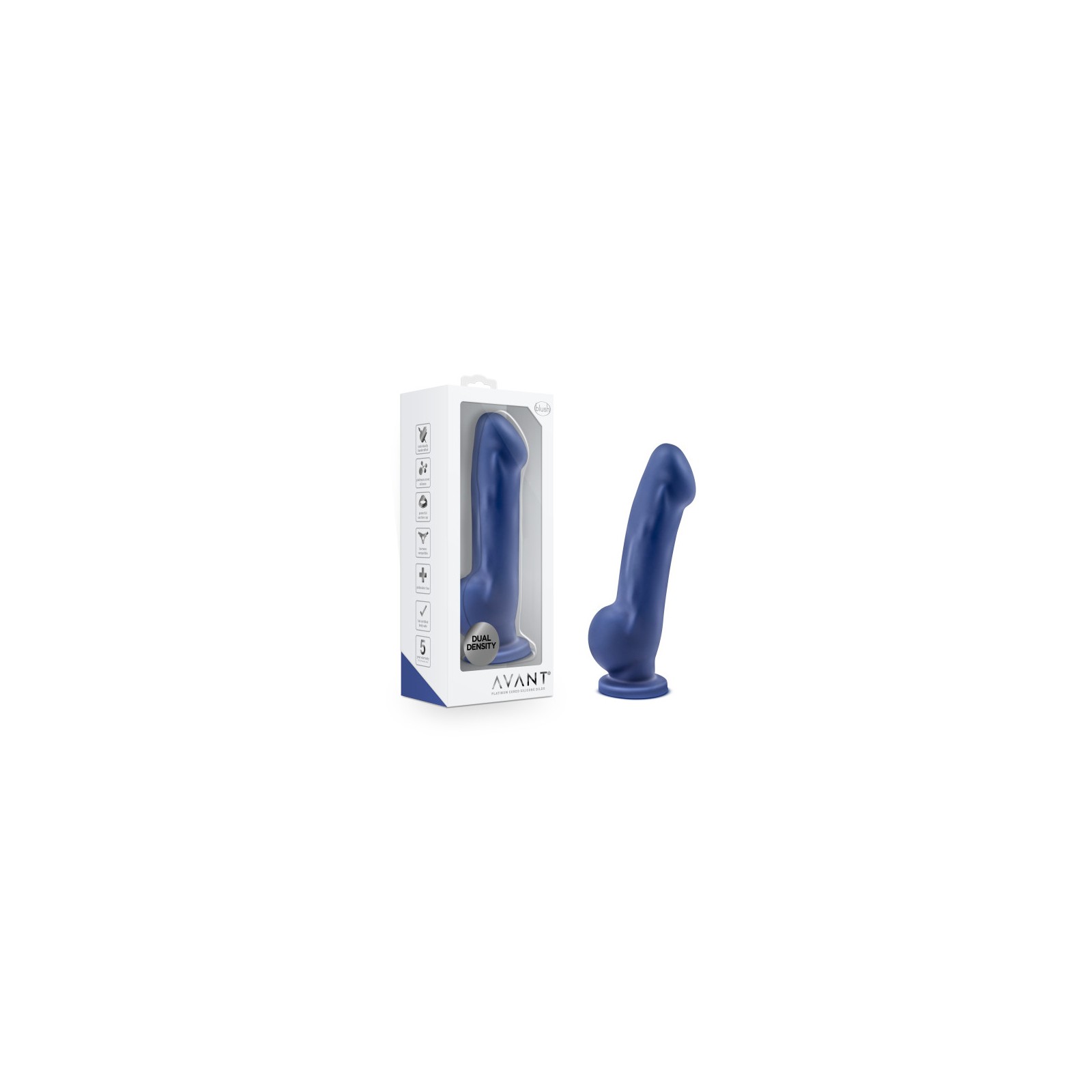 Avant D8 Ergo 7.5 inch Dual Density Silicone Dildo