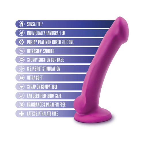 Avant D9 Ergo Mini 7 in. Dual Density Silicone Dildo Violet