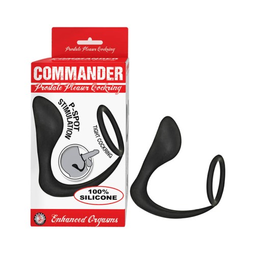 Cockring Commandante Prostate Pleaser - Negro