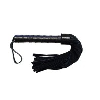 Flogger Corto de Suede con Mango de Cuero - Juego BDSM Emocionante