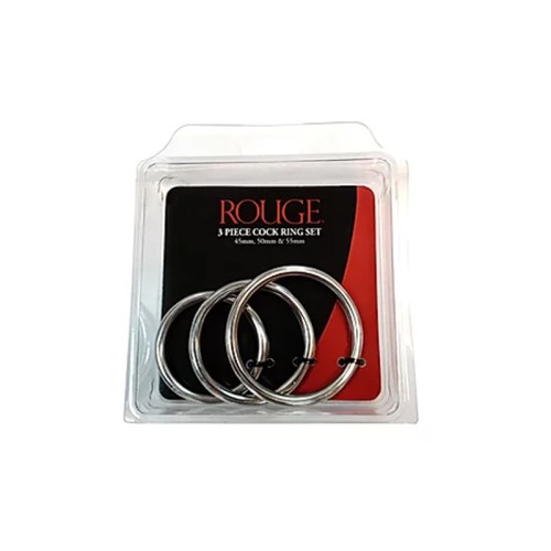 Juego de Anillos para el Pene de Acero Inoxidable para Placer Mejorado