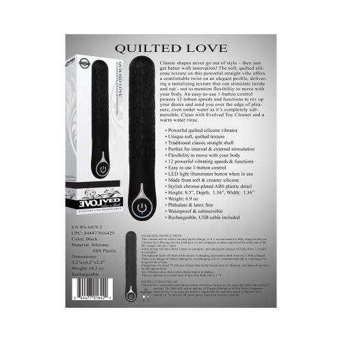 Evolved Quilted Love Vibrator - 12 Powerful Speeds