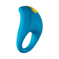 ROMP Juke Rechargeable Vibrating Penis Ring Light Blue