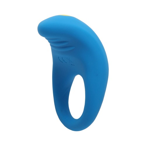 Anillo Vibrador de Pene Recargable ROMP Juke Azul Claro