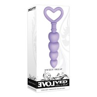 Evolved Plug Anal con Perlas en Forma de Corazón Lila