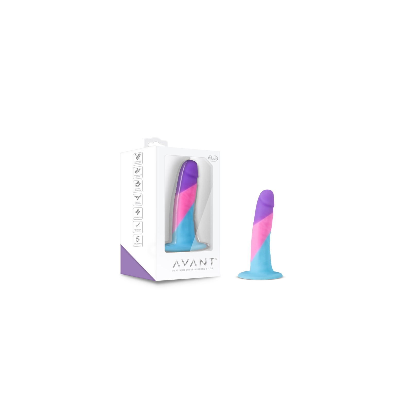 Avant D15 Visión de Amor Dildo de Silicona de 5.5 in.