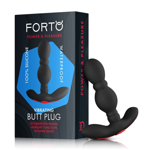 Forto Rechargeable Vibrating Anal Plug Black