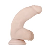 Dildo Realista Suave y Poseable de 7 in. con Testículos Beige