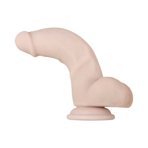 Dildo Realista Suave y Poseable de 7 in. con Testículos Beige