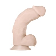 Evolved Dildo Realista Suave y Gordo Con Testículos Beige