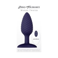 Zero Tolerance Wicked Twister Textured Vibrating Anal Plug Purple