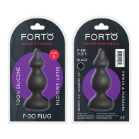 Forto F-30 Small Silicone Anal Plug - Black