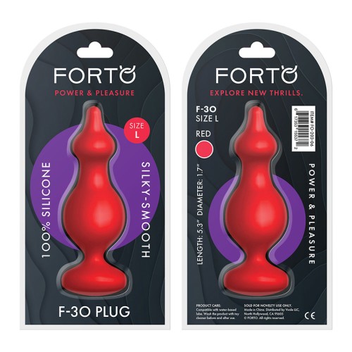 Forto F-30 Large Red Silicone Anal Plug