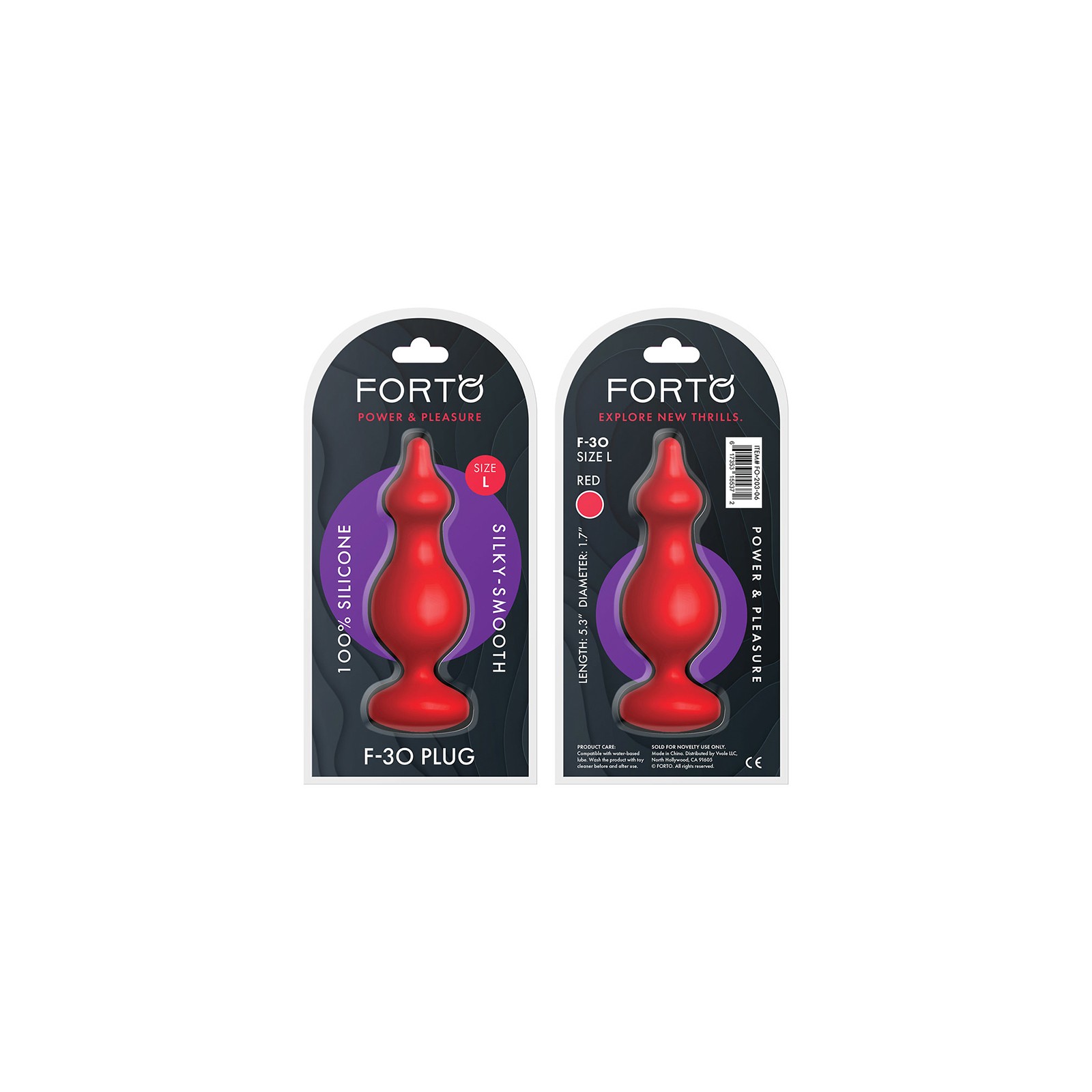 Forto F-30 Large Red Silicone Anal Plug