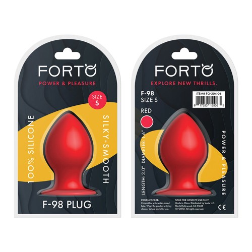 Forto F-98 Plug Anal Conocido Pequeno de Silicona Roja