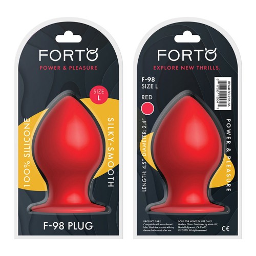 Forto F-98 Large Red Cone Silicone Anal Plug