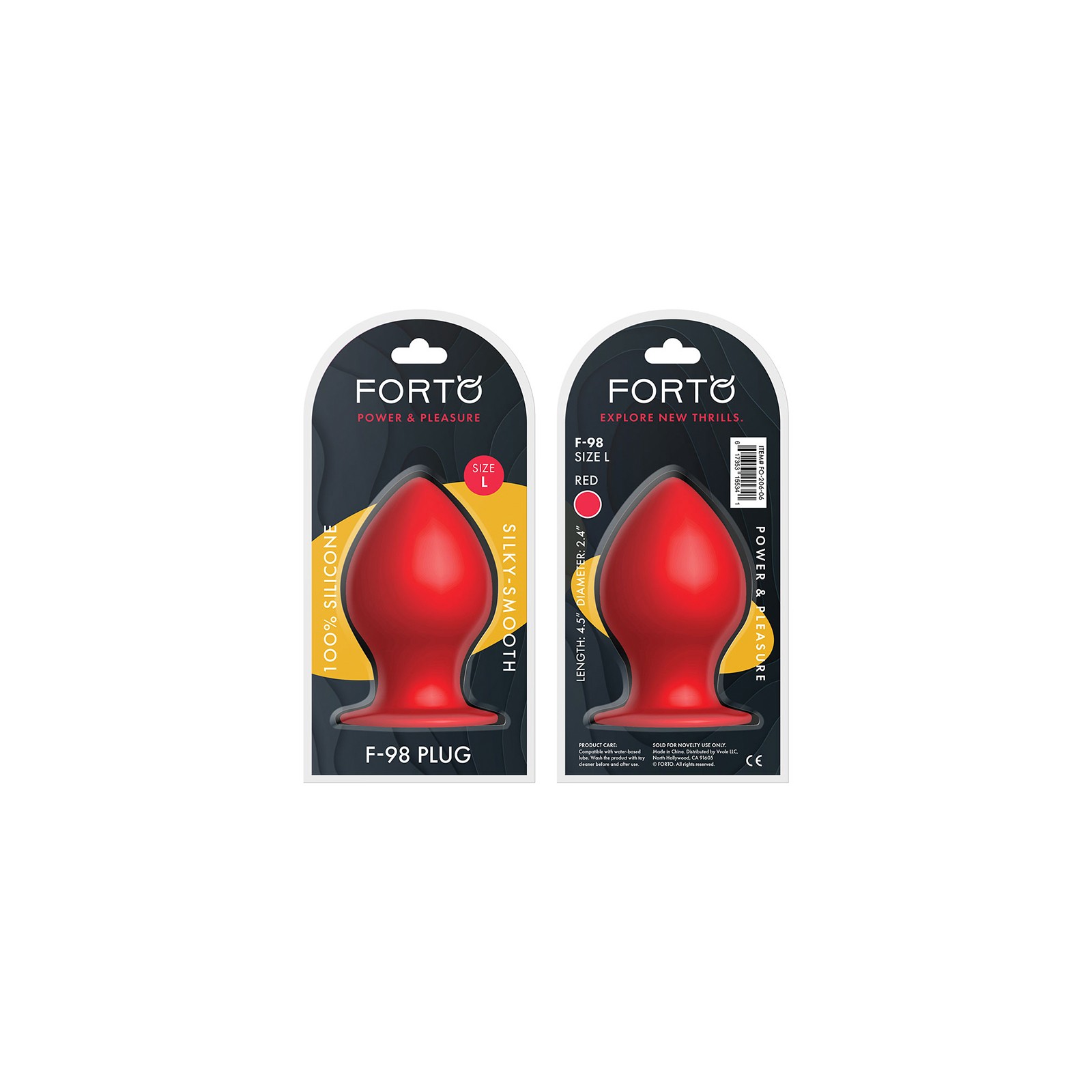 Forto F-98 Large Red Cone Silicone Anal Plug