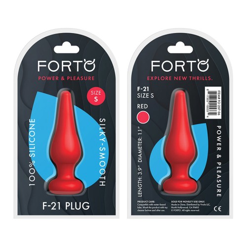 Forto F-21 Plug Anal en Forma de Gota de Silicona - Sensación Roja