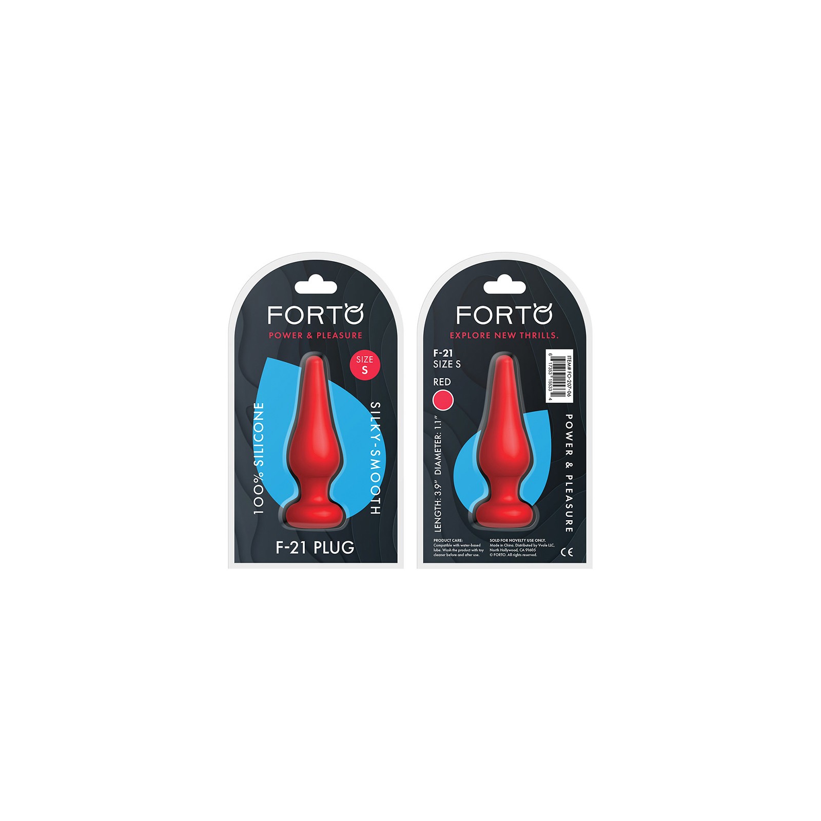 Forto F-21 Plug Anal en Forma de Gota de Silicona - Sensación Roja