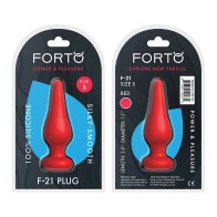 Forto F-21 Tear Drop Silicone Anal Plug - Red Sensation