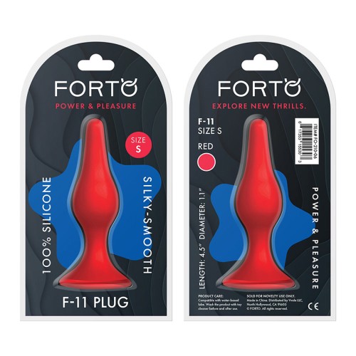 Forto F-11 Lungo Silicone Anal Plug - Small Red