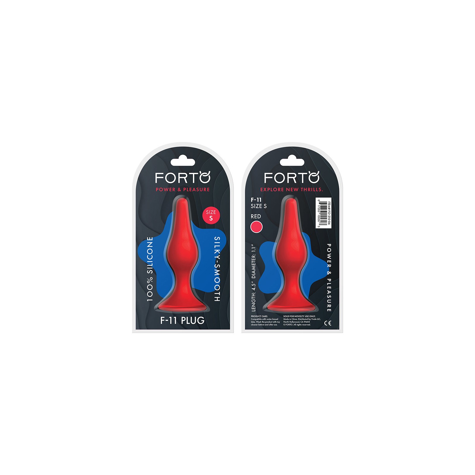 Forto F-11 Lungo Silicone Anal Plug - Small Red