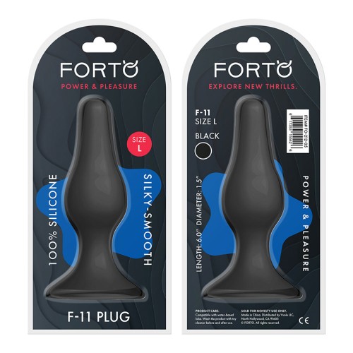 Forto F-11 Lungo Plug Anal de Silicona Grande Negro