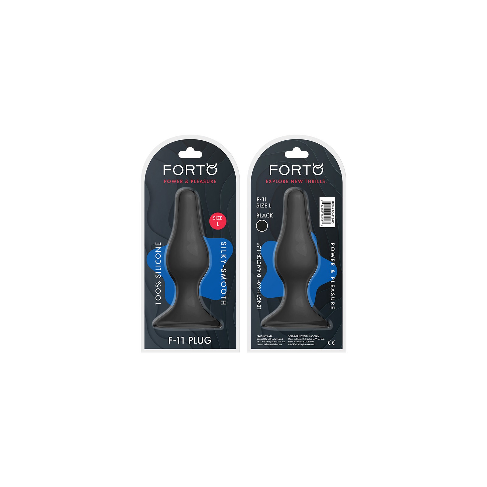 Forto F-11 Lungo Silicone Anal Plug Large Black