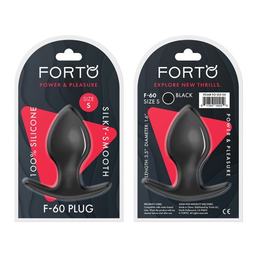 Plug Anal de Silicona Forto F-60 Spade Pequeño Negro