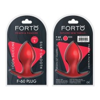 Forto F-60 Plug Anal Pequeño de Silicona Roja