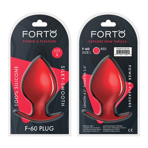 Forto F-60 Large Red Silicone Anal Plug