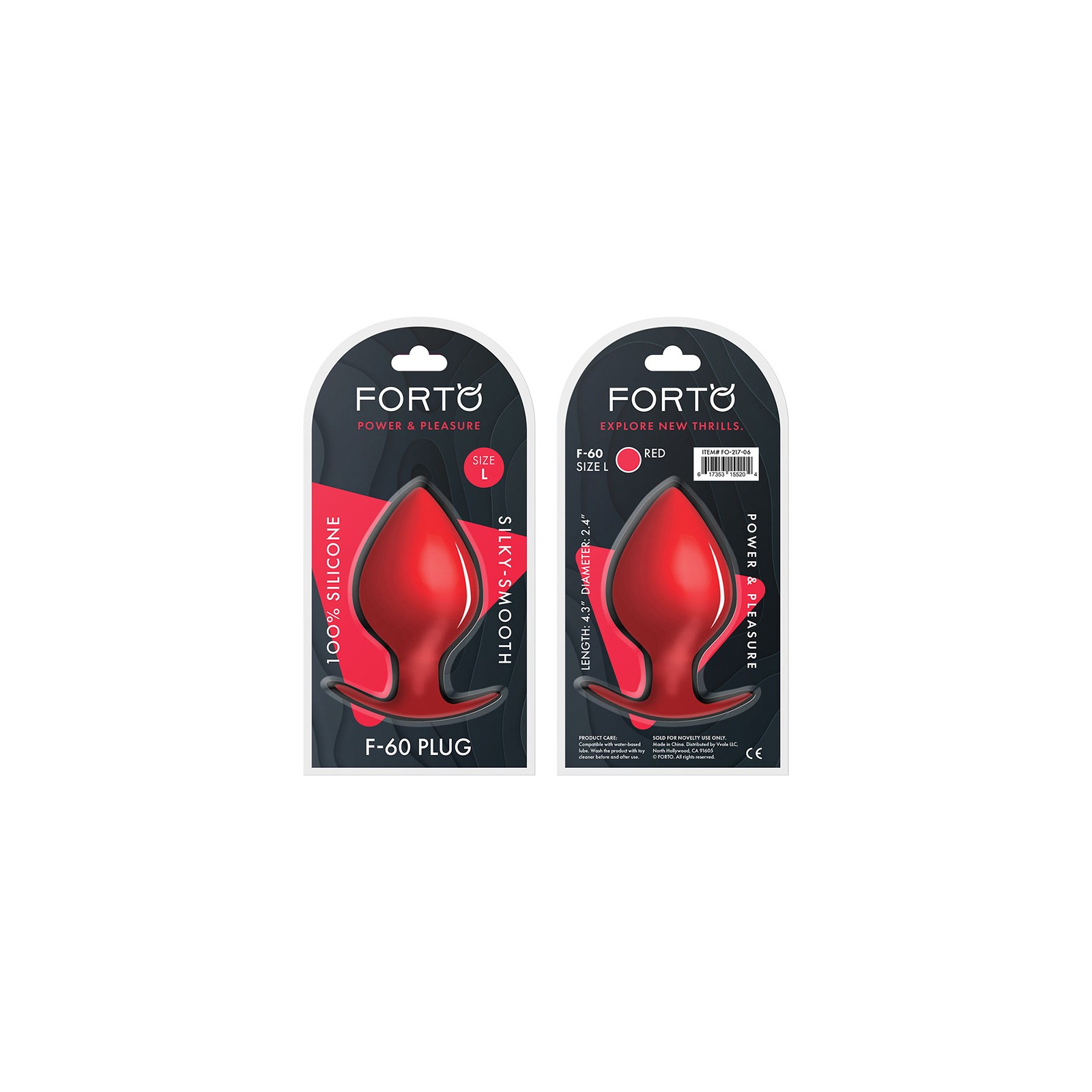 Forto F-60 Large Red Silicone Anal Plug