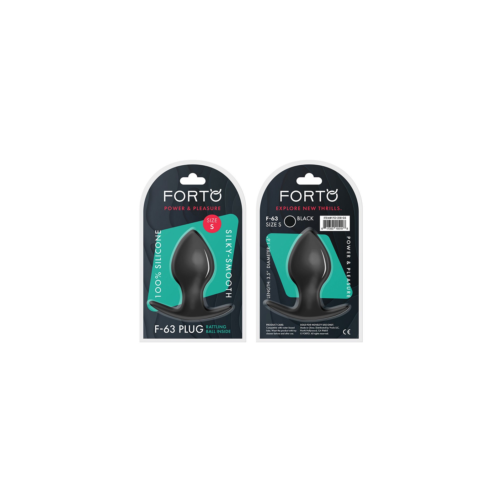 Forto F-63 Rattler Small Spade Silicone Anal Plug