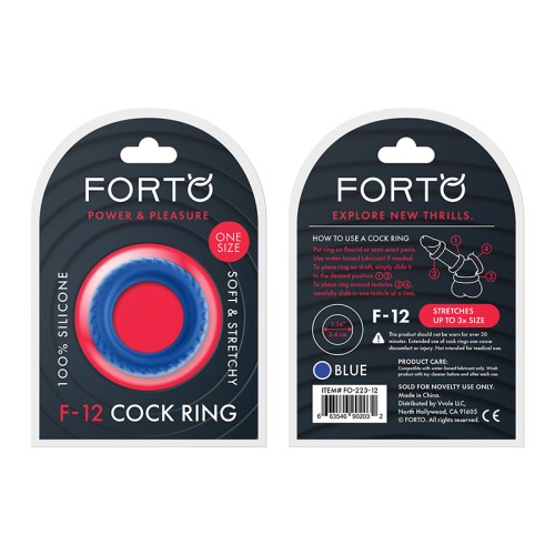 Forto F-12 Liquid Silicone Cockring - Comfort & Performance