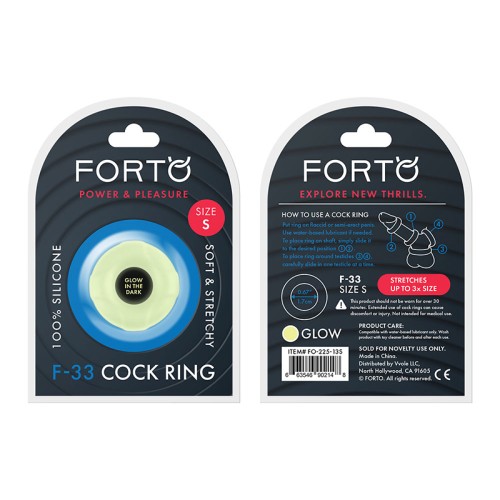 Forto F-33 Glow Silicone Cockring