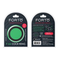 Forto F-64 Wide Liquid Silicone Cockring - Large Black