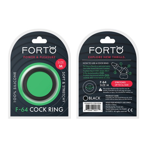 Forto F-64 Liquid Silicone Cockring - Medium