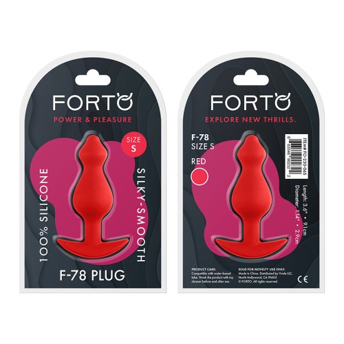 Plug Anal de Silicona Forto F-78 Pequeño Rojo