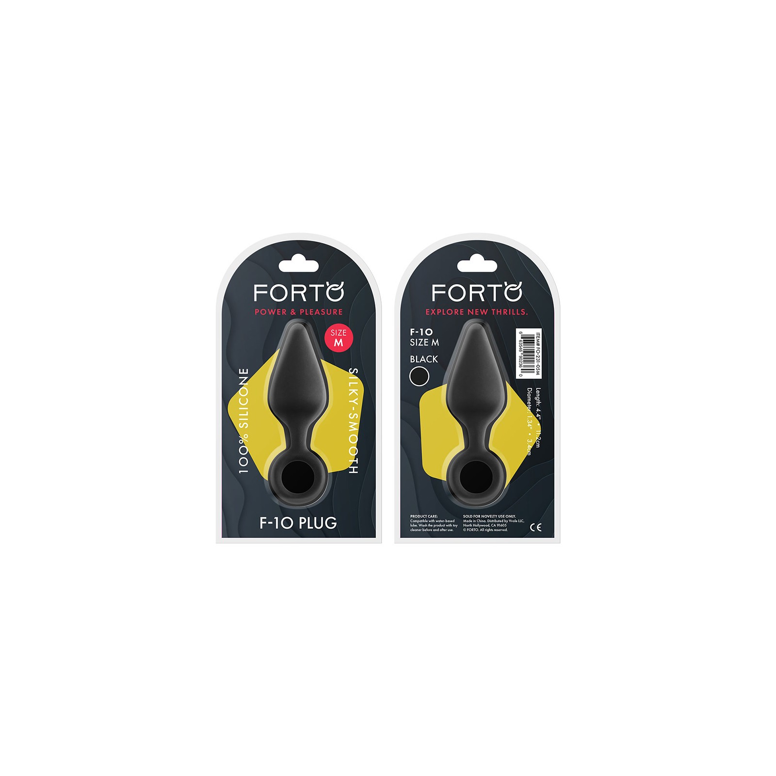 Forto F-10 Medium Black Silicone Anal Plug