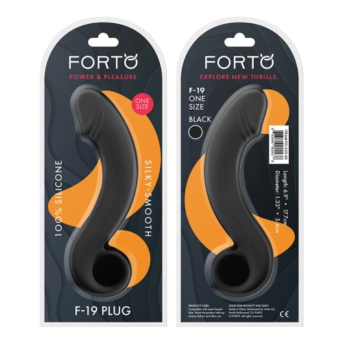 Forto F-19 Silicone Anal Plug in Black