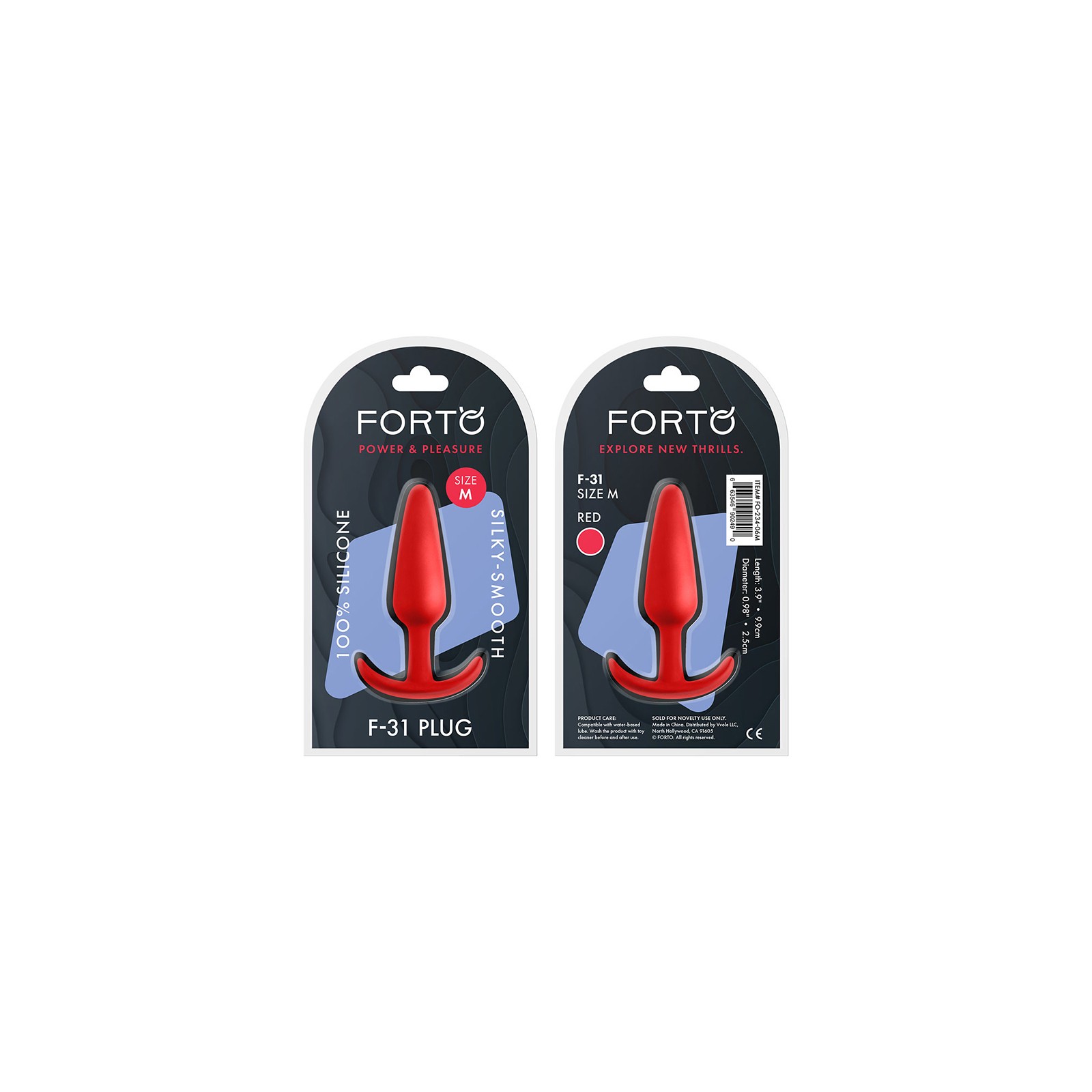 Forto F-31 Plug Anal de Silicona Mediano Rojo