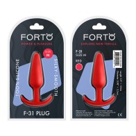 Forto F-31 Plug Anal de Silicona Mediano Rojo