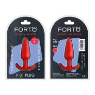 Plug Anal de Silicona Forto F-31 - Pequeño Rojo