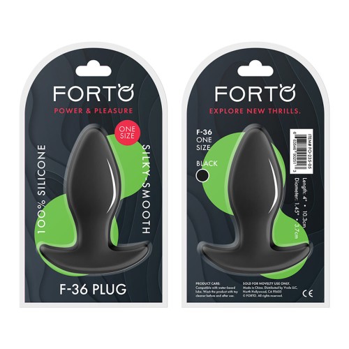 T-Plug de Silicona Negra Forto F-36