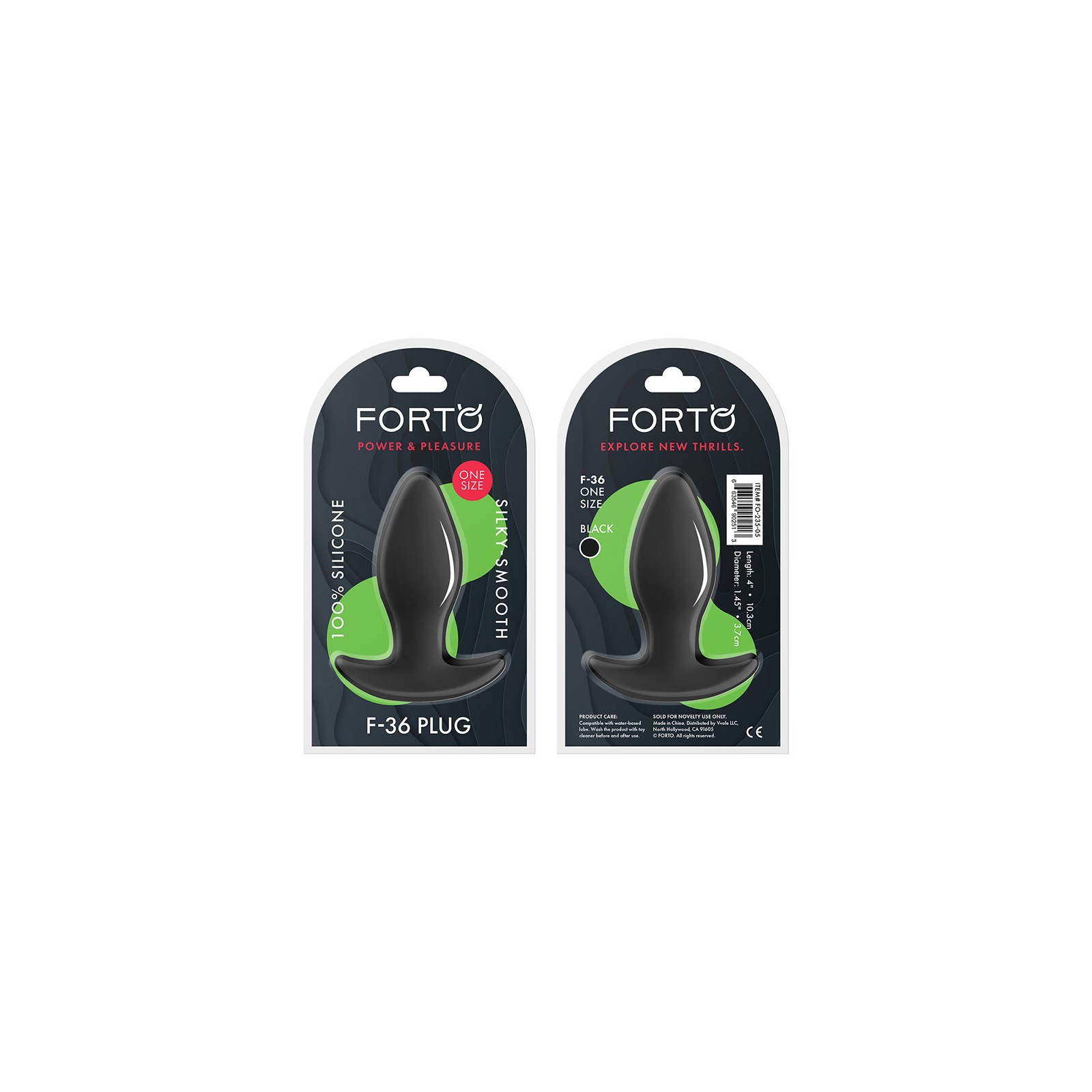 Forto F-36 Black Silicone T-Plug