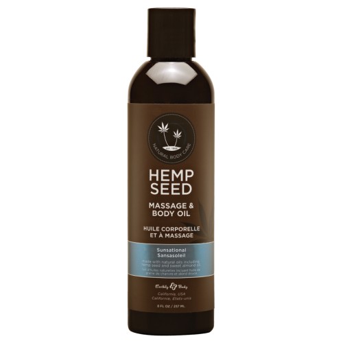 Earthly Body Hemp Massage Oil Sunsational