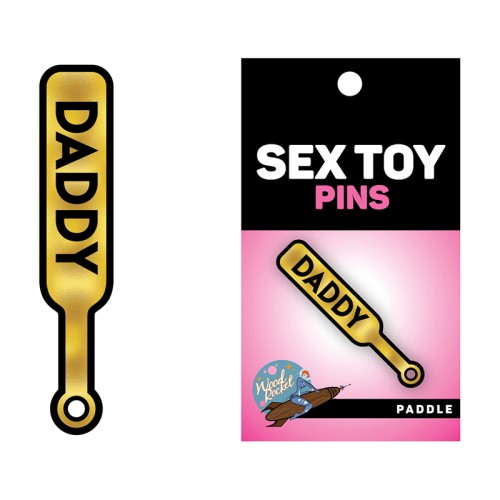 Daddy Paddle Sex Toy Enamel Pin