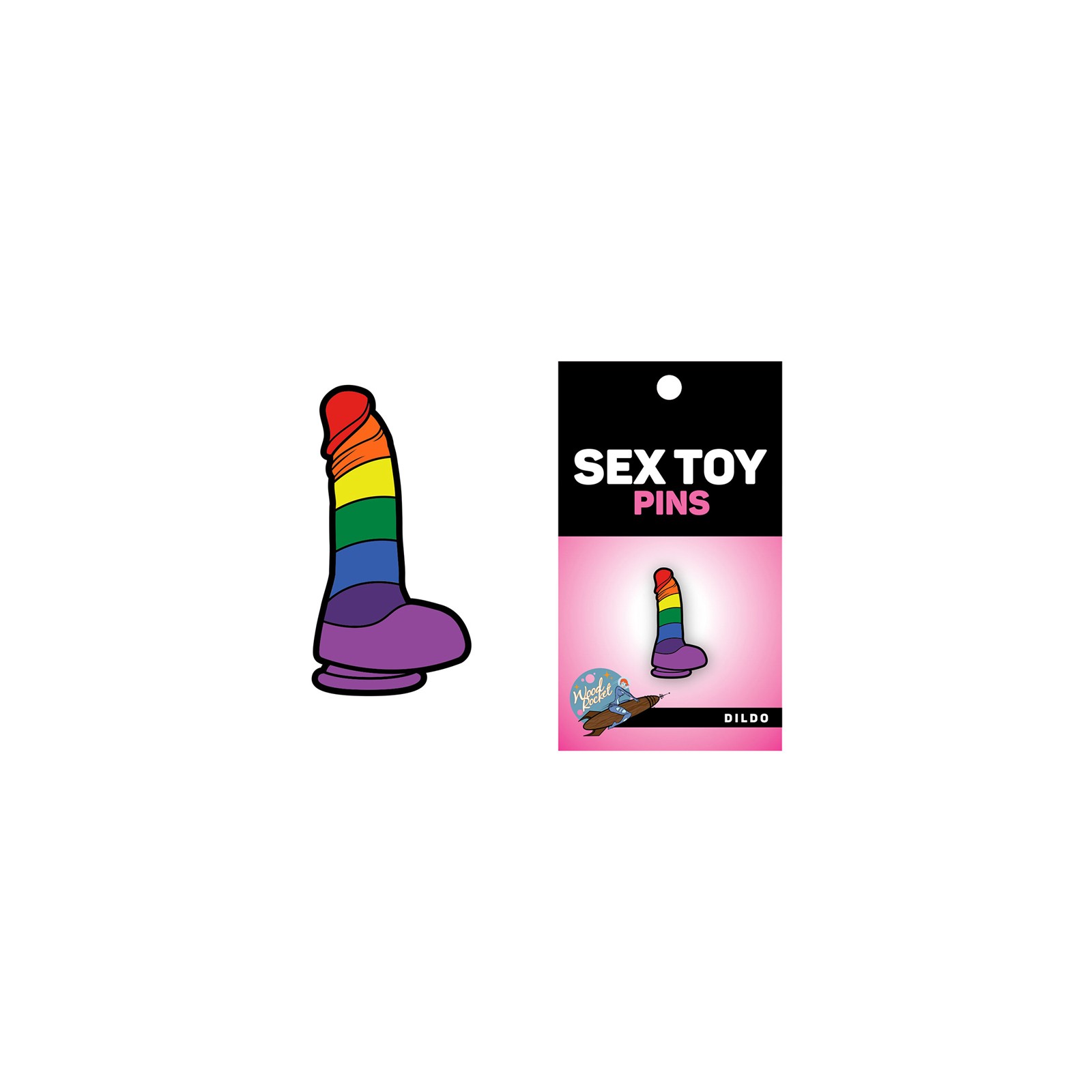 Pin Dildo Arcoíris para Orgullo