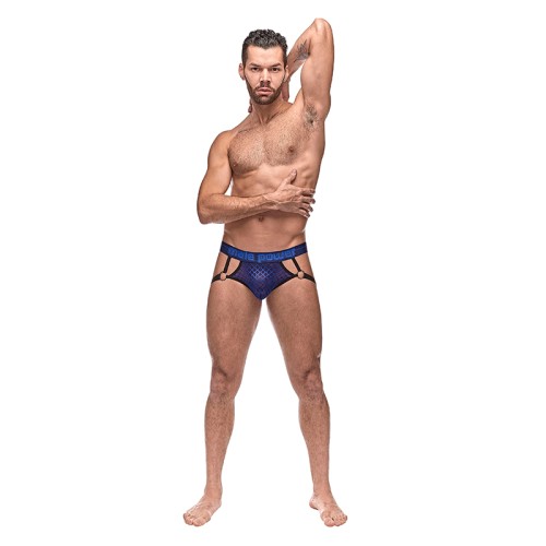 Male Power Diamond Mesh Jock Ring Nav LX - Comfort & Style